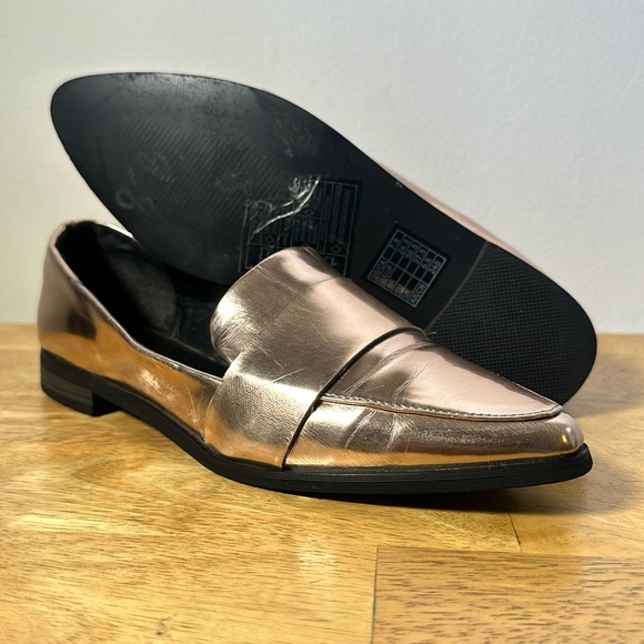 Forever 21 Electric Rose Gold Pointed Toe Loafers - Picture 7 of 7